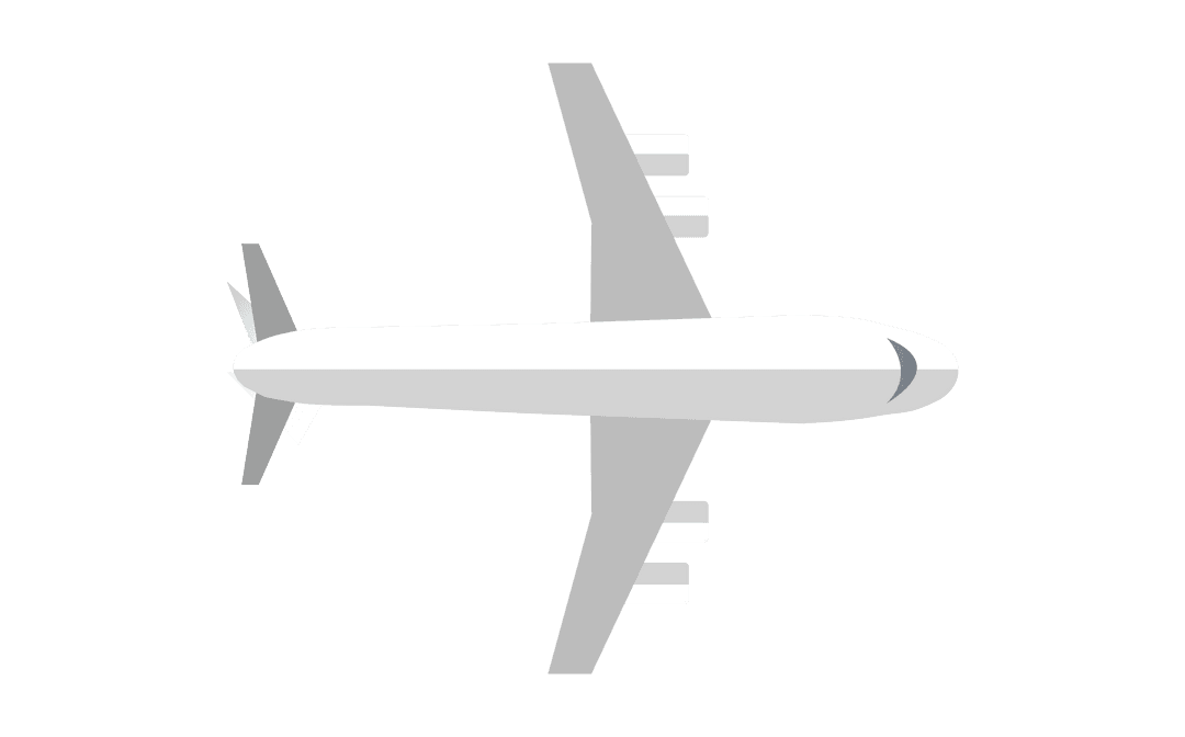 Digital Airplane Illustration on Transparent Background