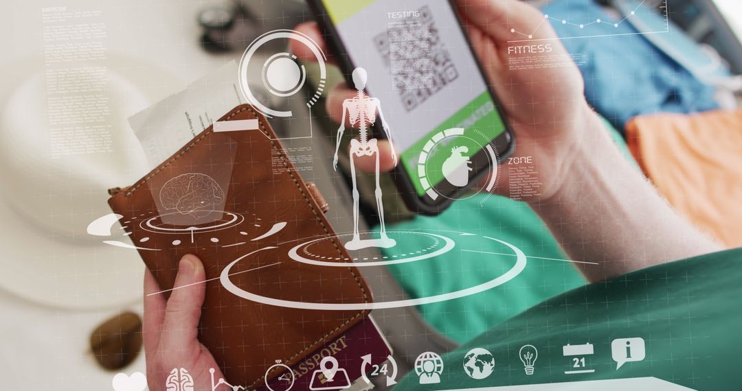 Digital Interface Projected Over Hands Using Smartphone and Passport