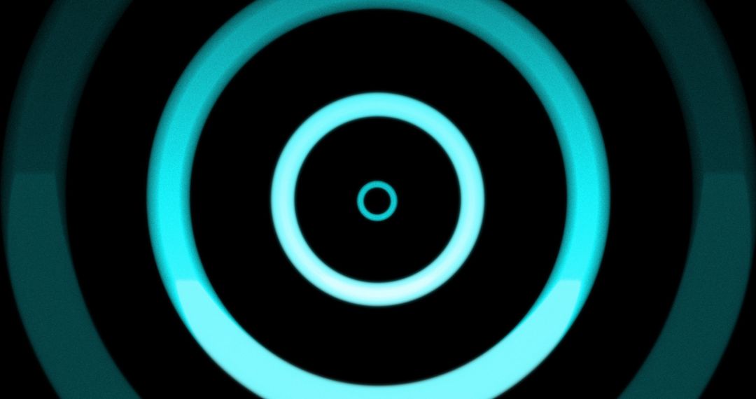 Neon Spinning Circles with Dynamic Color on Black Background