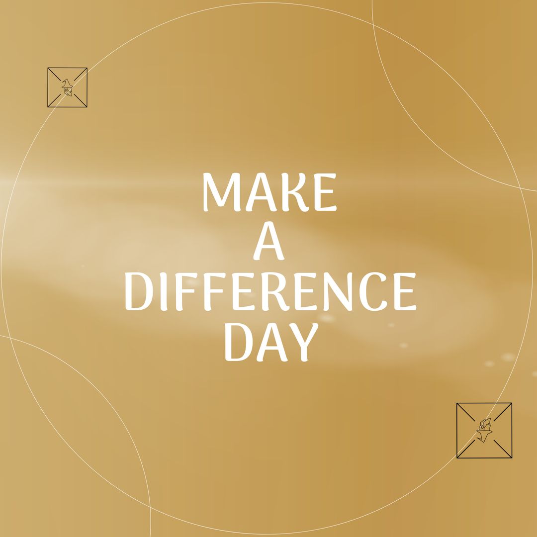 Motivational Poster Celebrating Make a Difference Day