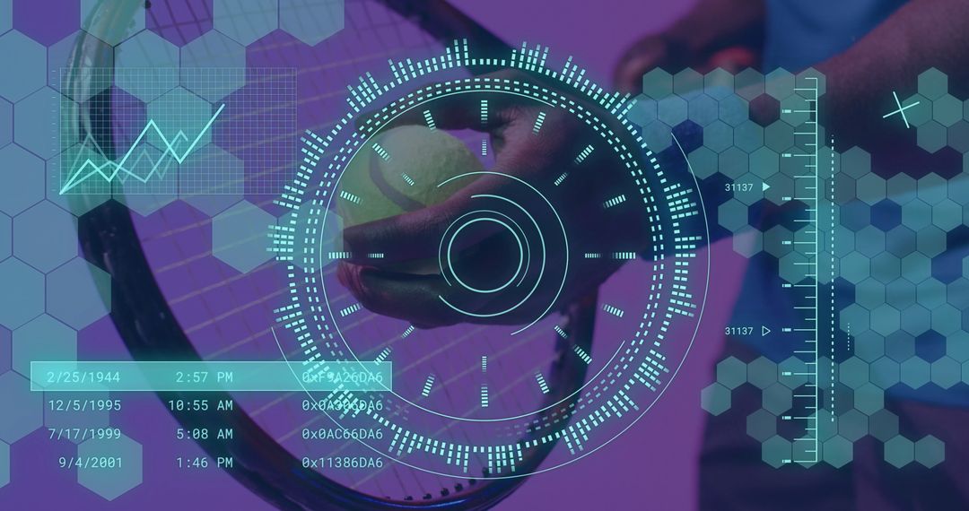 Digital Interface Enhancing Tennis Gameplay with Data Overlay