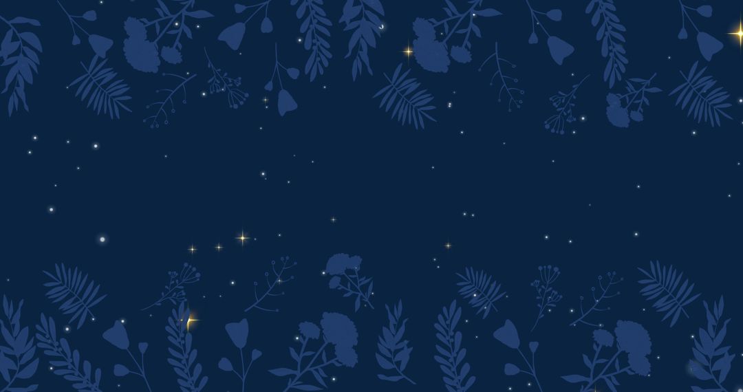 Russian Christmas Greetings with Decorative Elements on Starry Background