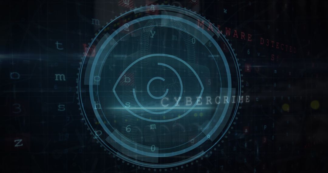 Futuristic Cybercrime Concept with Digital Interface