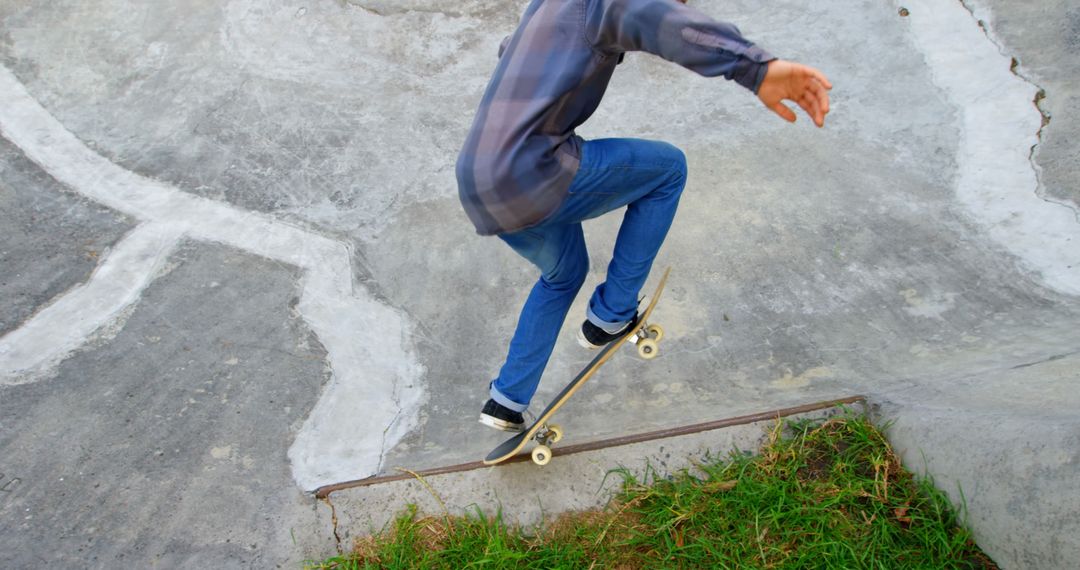 Person Skateboarding on Undefined Concrete Surface - Free Images, Stock Photos and Pictures on Pikwizard.com