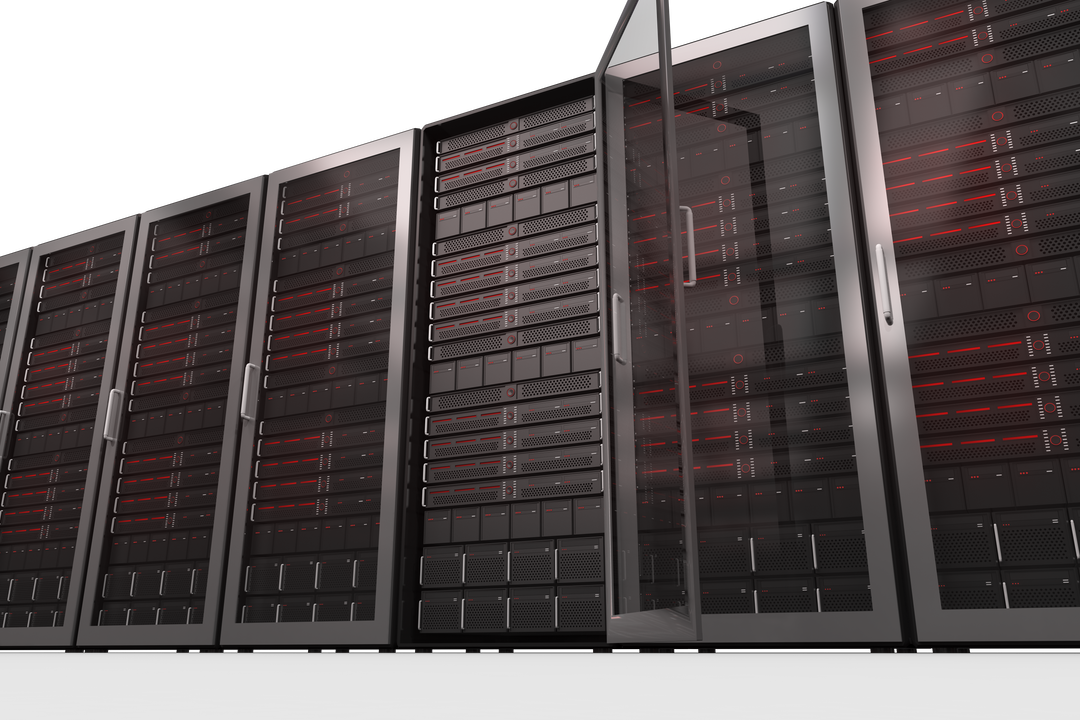 Transparent Server Room Illustration with Open Door - Download Free Stock Images Pikwizard.com