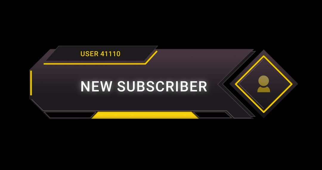 Digital Alert Badge for New Subscriber Announcement