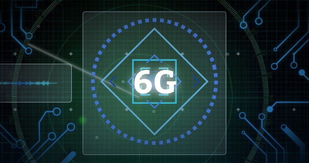 6G Technology Digital Interface with Futuristic Design