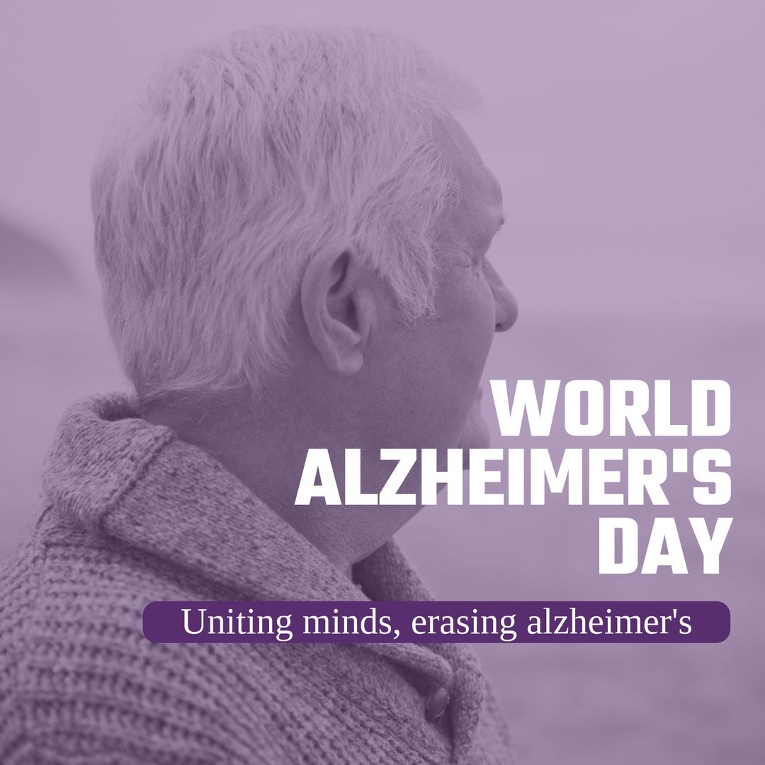 World Alzheimer's Day Awareness Elderly Man by Seaside Campaign - Download Free Stock Templates Pikwizard.com