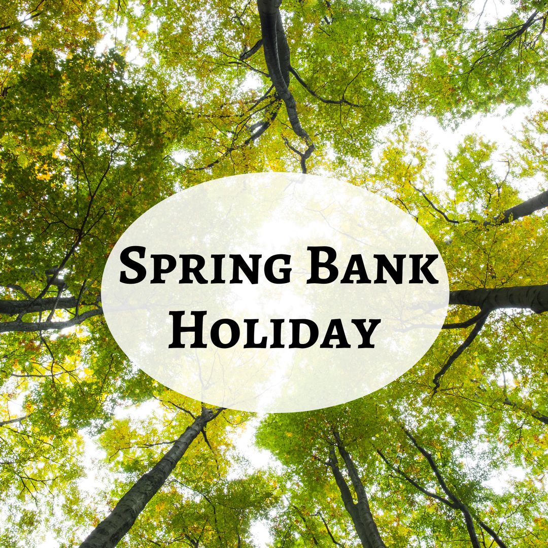 Scenic Green Canopy with Spring Bank Holiday Message