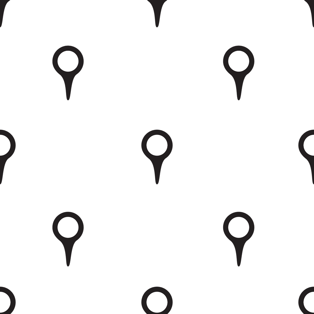 Transparent Map Pin Icon Pattern on Black Background