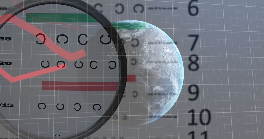 Global Data Analysis and Technology Concept