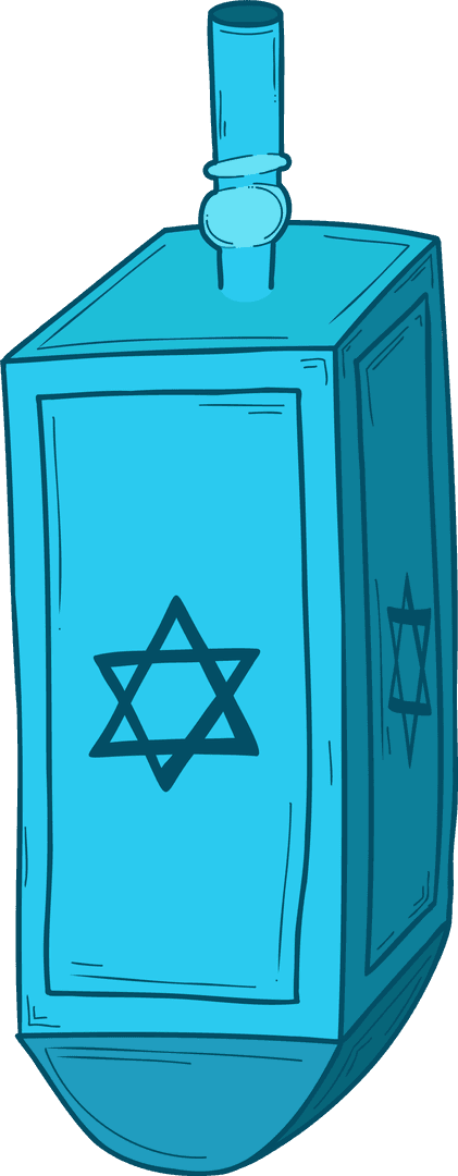 Spinner Dreidel with Star of David Vibrant Transparent Canvas