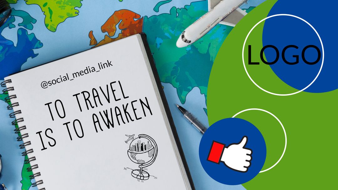 Travel Inspiration with Notebook and World Map