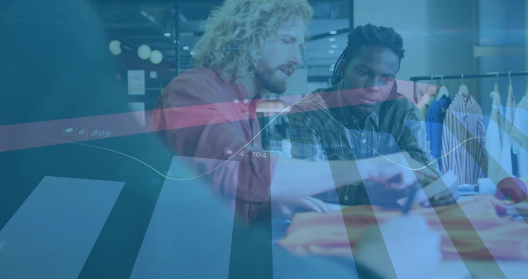 Creative Fashion Professionals Collaborating Over Digital Devices