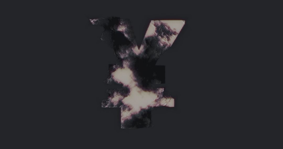 Yen Symbol Cloudy Vapor texture Abstract Background