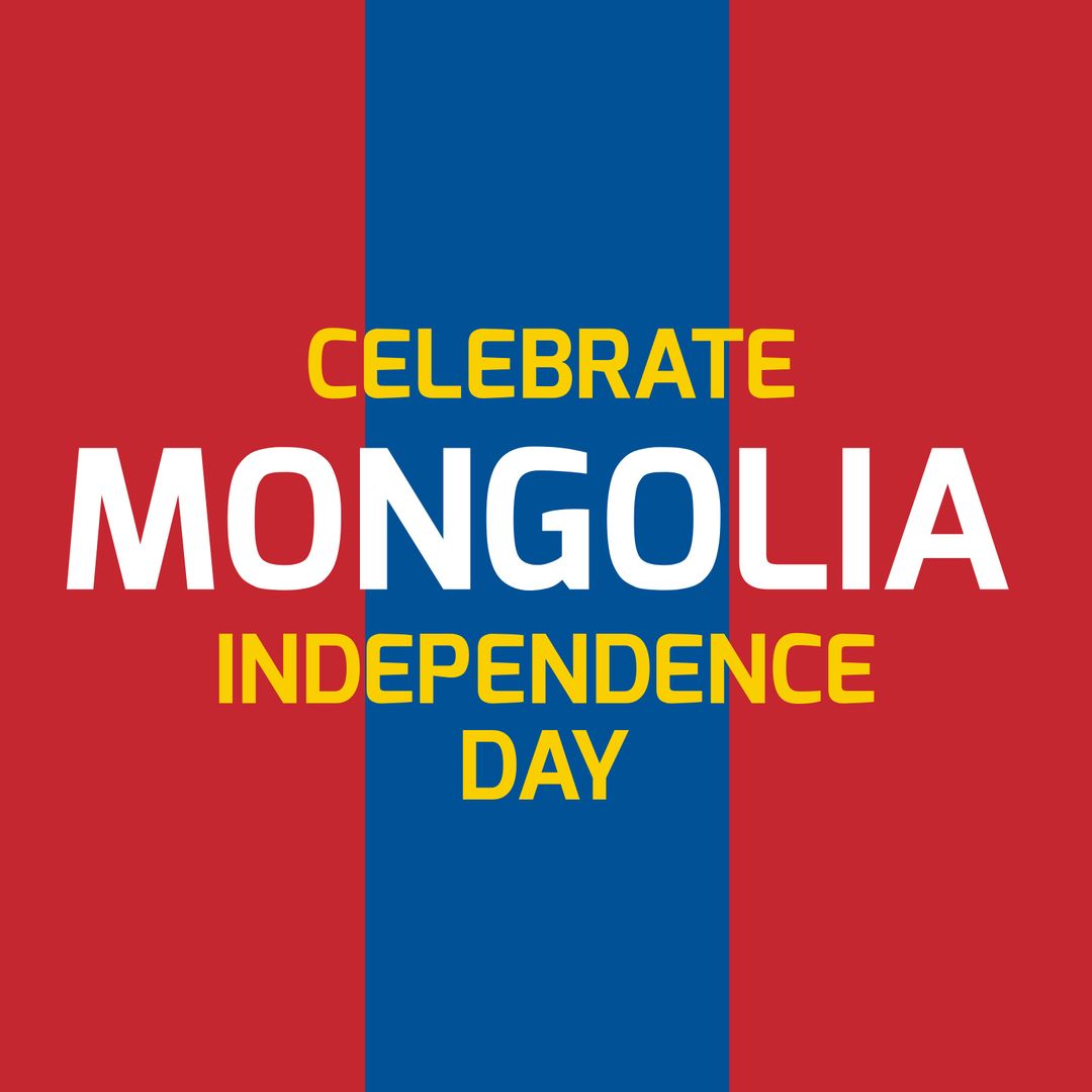 Celebrate Mongolia's Independence Day Bold Graphic on Flag