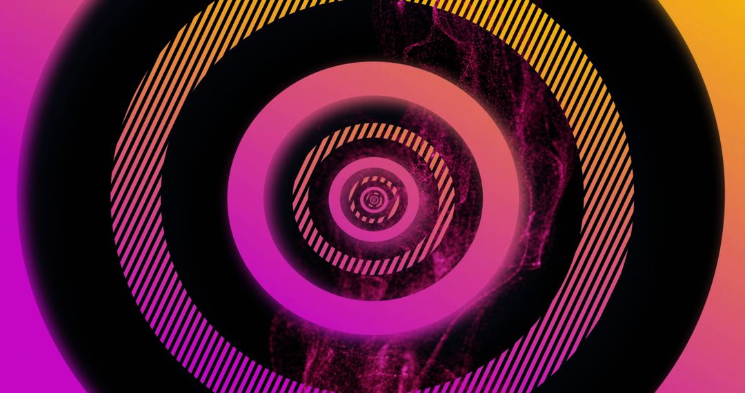 Vibrant Neon Circles on Abstract Background with Dynamic Motion