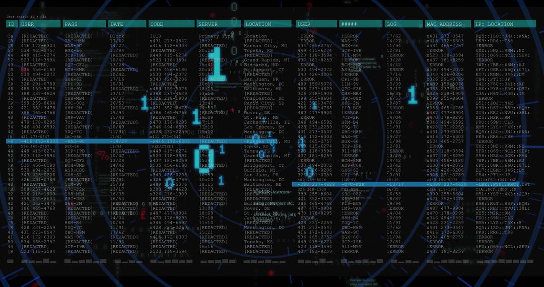 Futuristic Digital Data Processing Screen Overlay