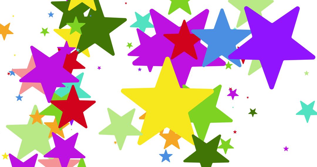 Vivid Multicolored Star Pattern Covering White Background