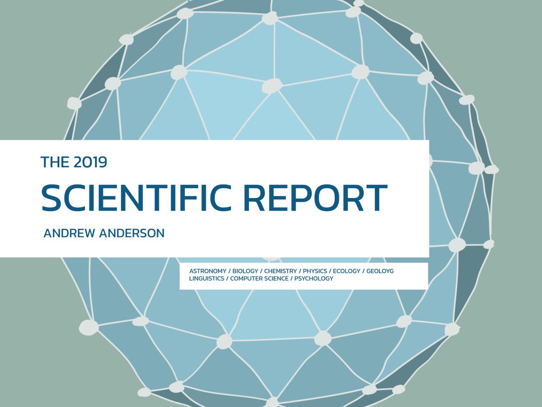 Modern Scientific Report Template with Network Design - Download Free Stock Images Pikwizard.com