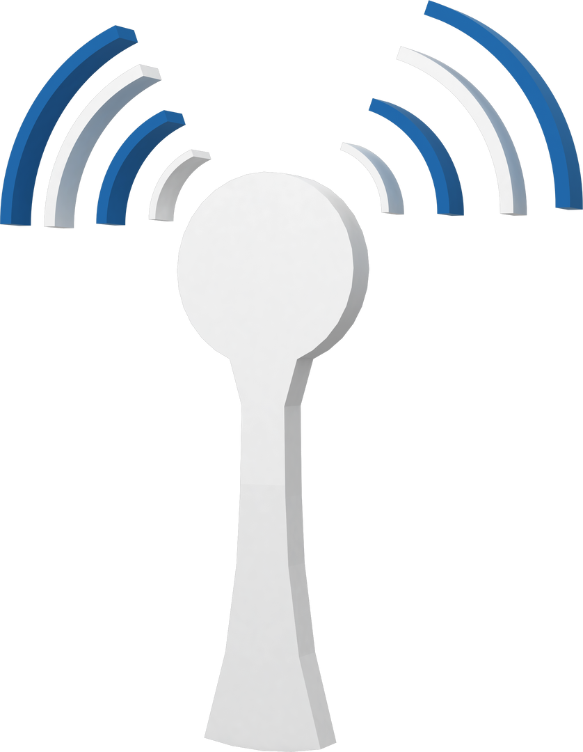 Gray Wifi Sign Illustration with Blue Audio Signals - Transparent Background - Download Free Stock Images Pikwizard.com