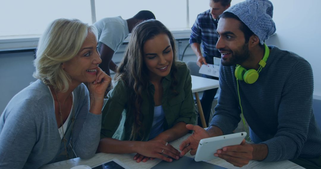 Creative Team Collaboration in Modern Workspace