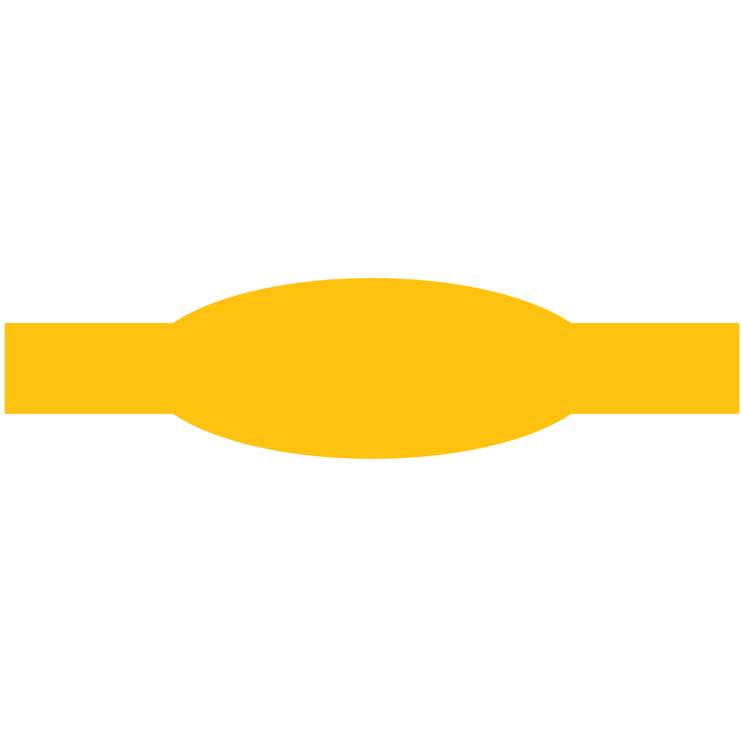 Yellow Banner with Oval Shape on Transparent Background