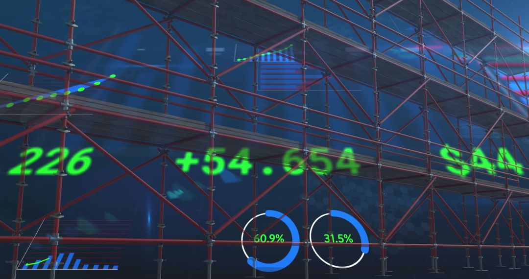 Digital Financial Data and Construction Scaffolding Visualization
