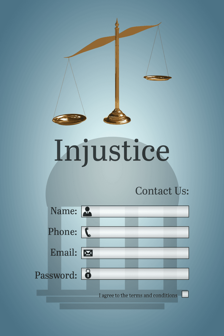 Transparent Lawyer Contact Form Graphics Keeping Privacy Theme