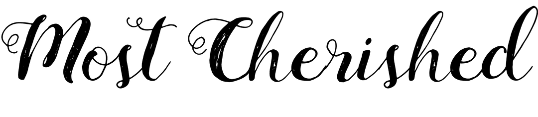 Most Cherished PNG Text on Transparent Background