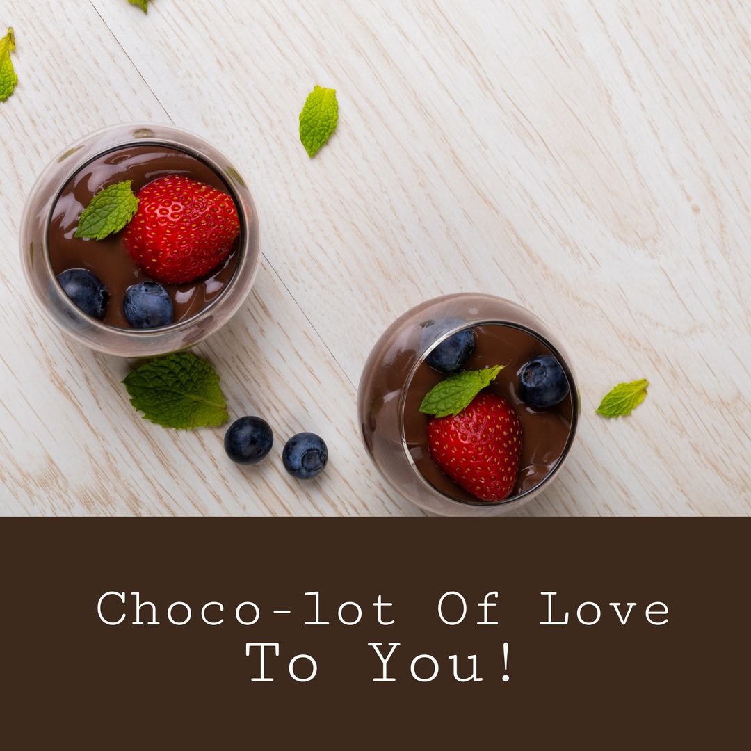 Choco-lot Of Love: Chocolate Drinks with Berries and Mint