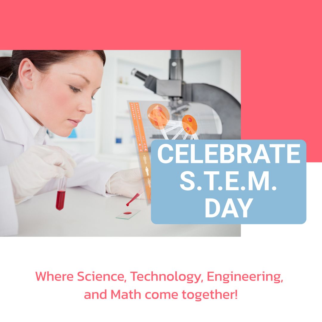 Celebrate STEM Day with Enthusiastic Scientist Conducting Experiment