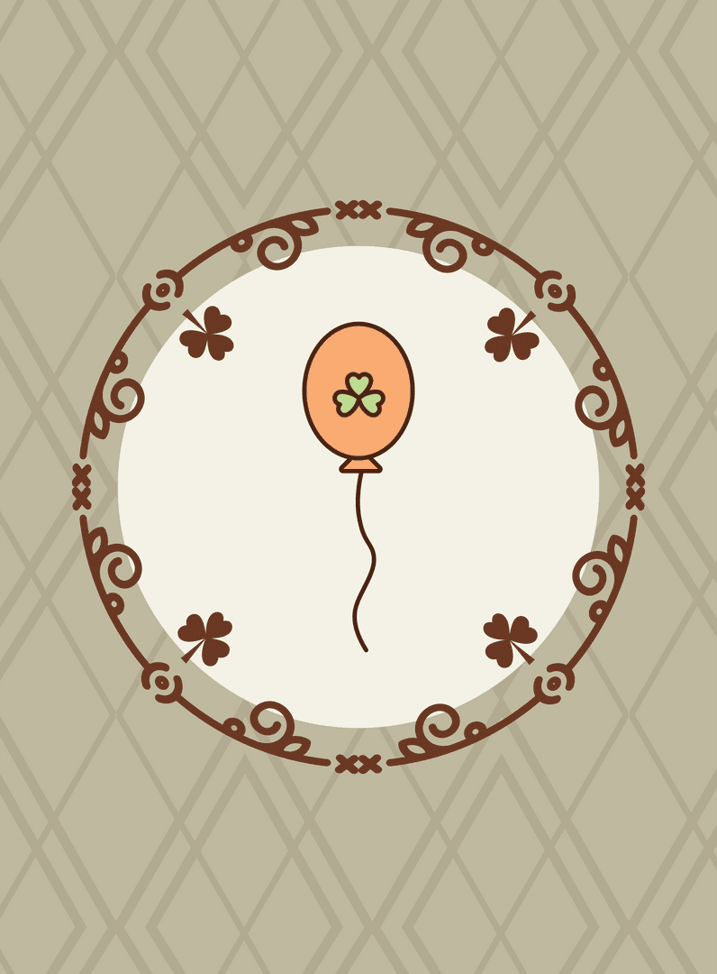 Elegant Balloon Invitation Card on Transparent Background