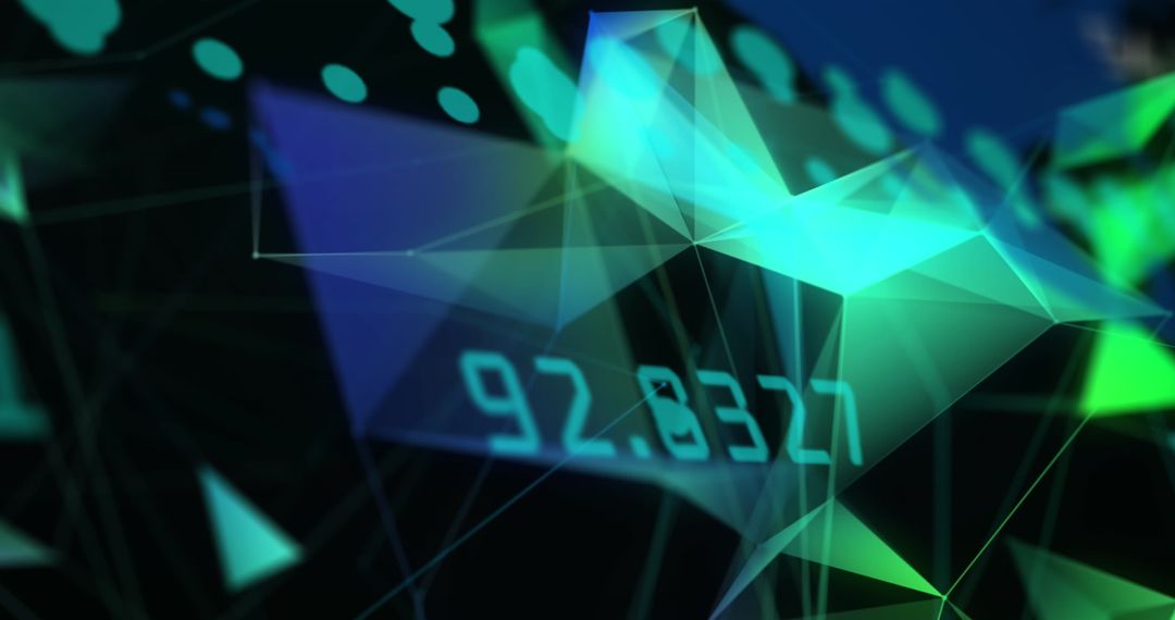 Abstract Digital Geometric Shapes with Numbers