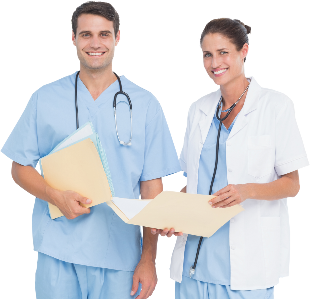 Transparent Healthcare Professionals Analyzing Medical Reports - Download Free Stock Images Pikwizard.com