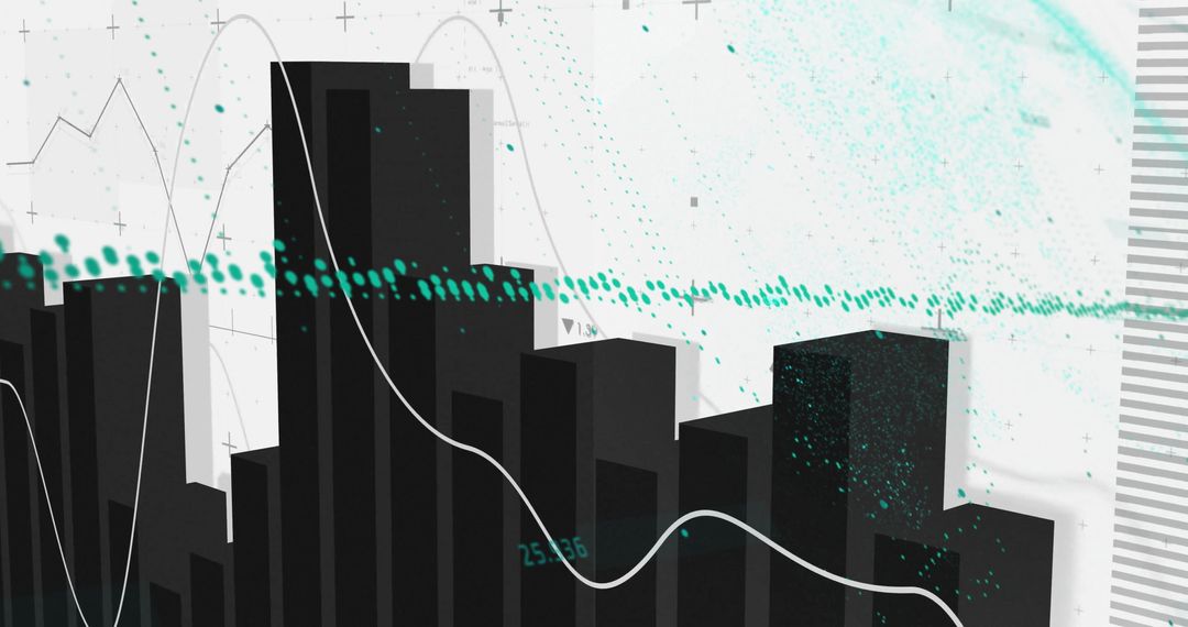 Abstract Digital Data Chart and Graph Background