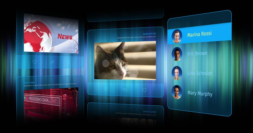 Virtual Social Media Platform Interface with Global Connectivity