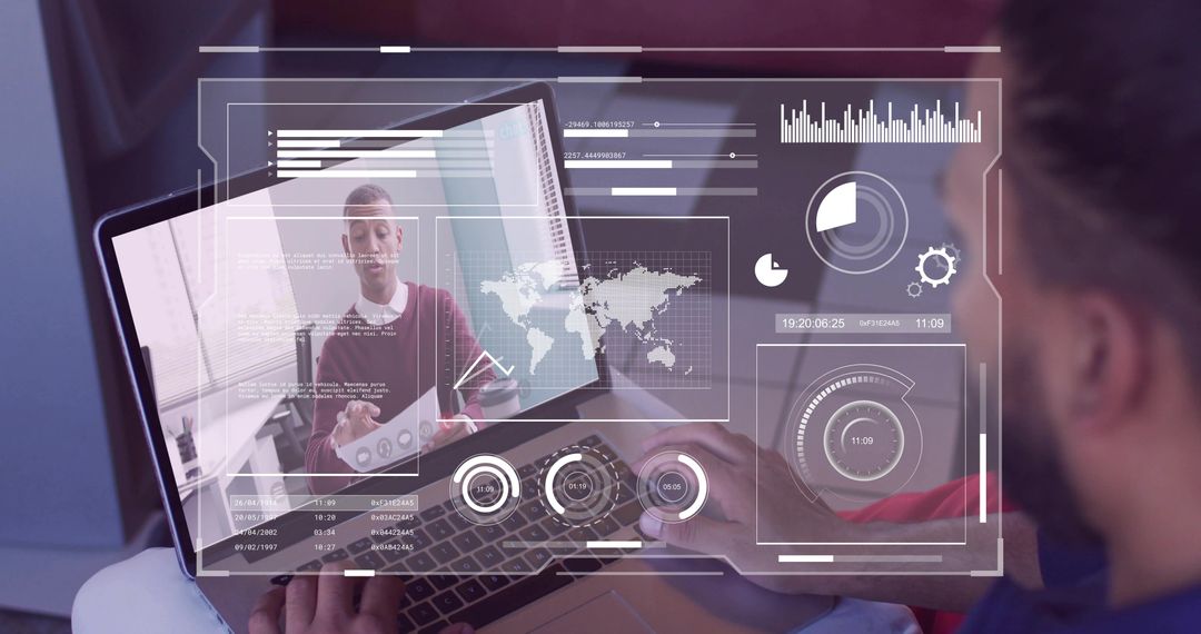 Virtual Conference Collaboration with Futuristic Interface Overlays