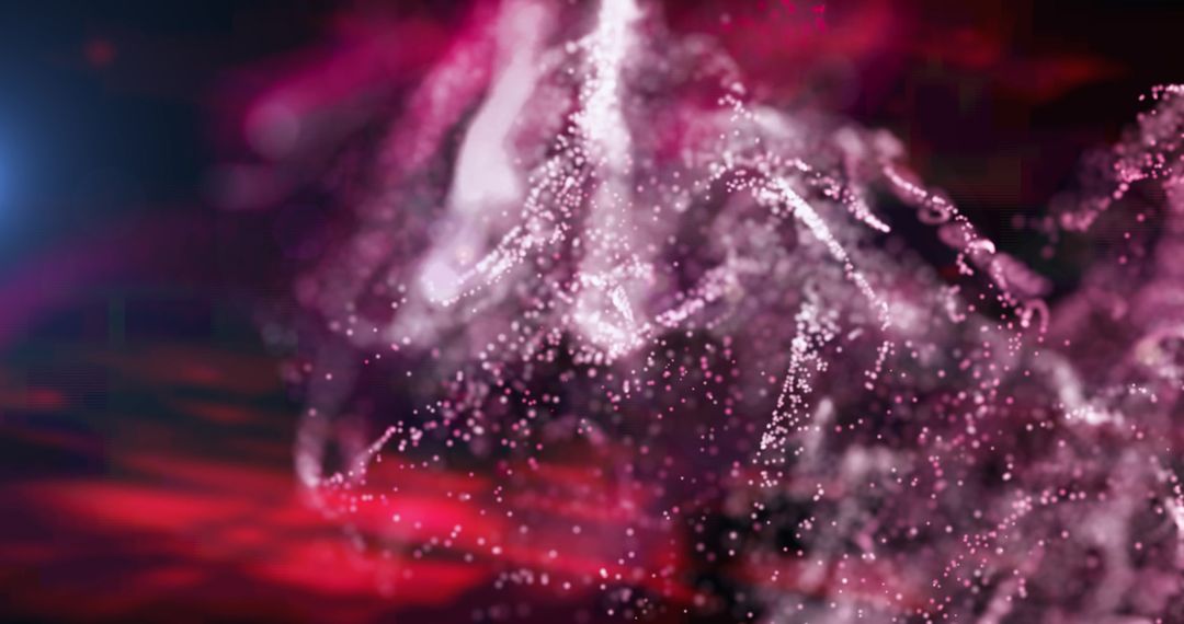 Dynamic Abstract Particle Clouds on Black Background