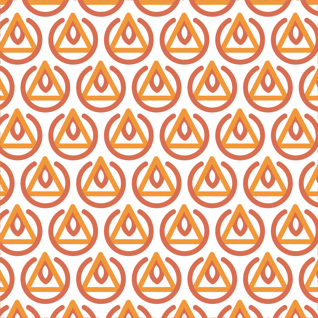 Red and Orange Geometric Pattern on Transparent Background