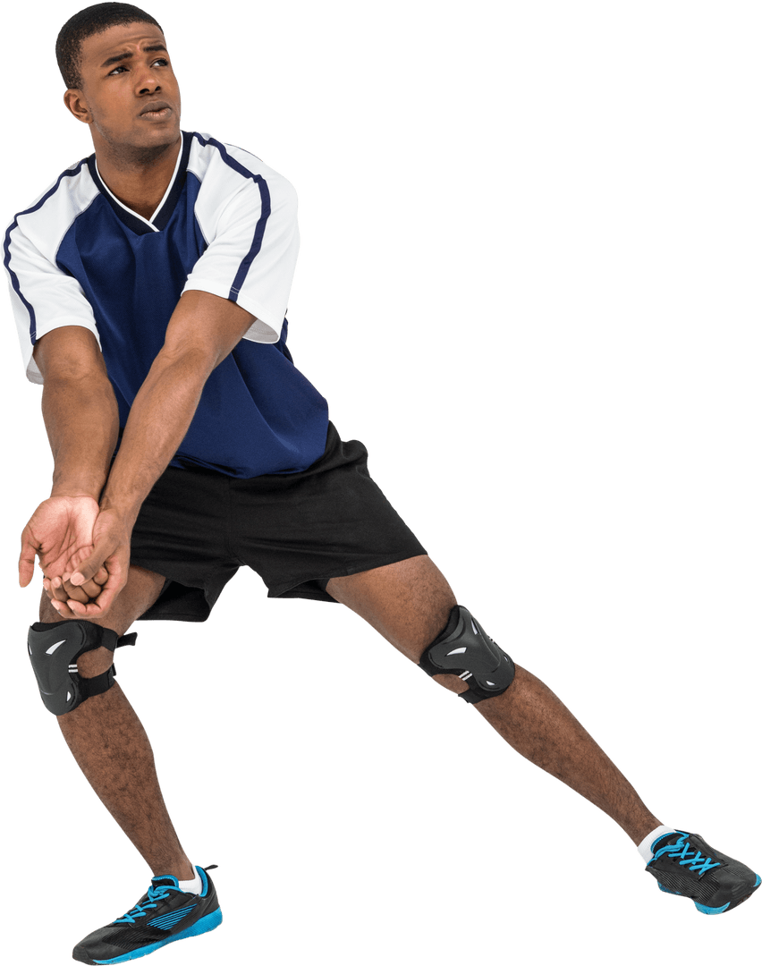 Transparent Male Volleyball Player in Action