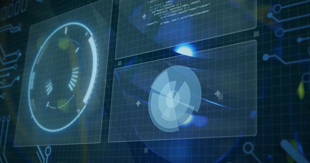 Futuristic Digital Interface with Data Networks