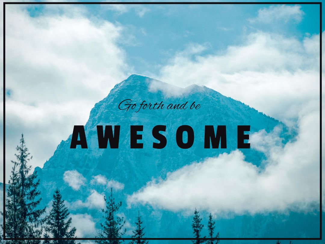 Inspirational Mountain Poster with Motivational Quote for Office and School Decor - Download Free Stock Templates Pikwizard.com