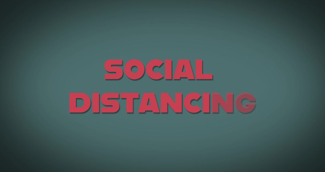 Social Distancing Words with Motion Effect