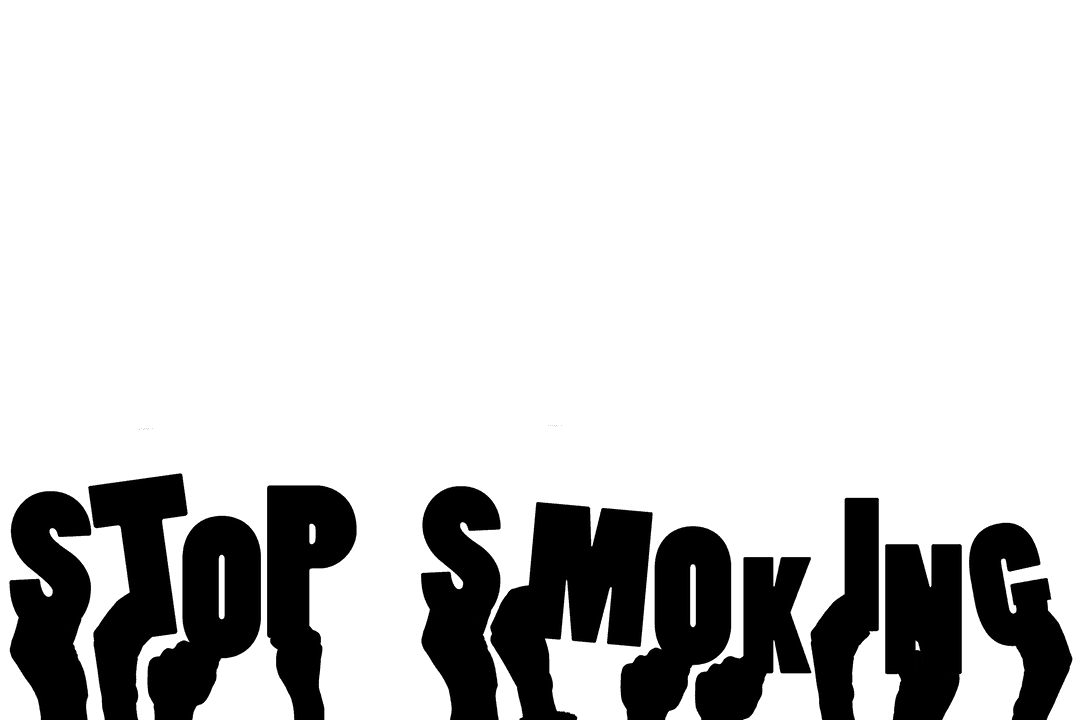 Stop Smoking Call to Action Illustration on Transparent Background