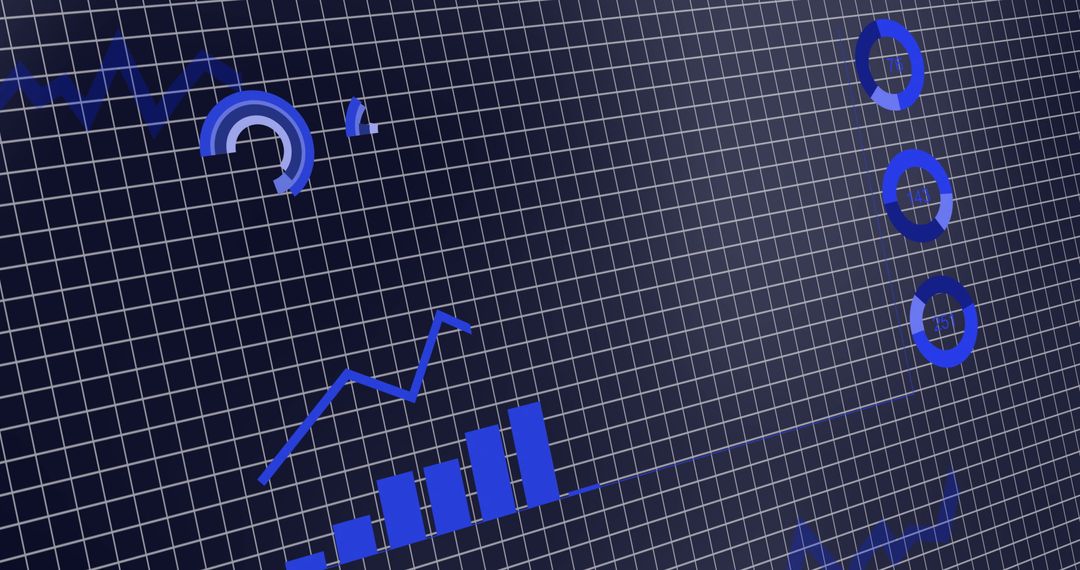 Futuristic Financial Data Processing Digital Display