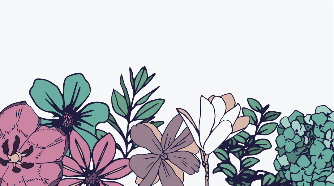 Transparent Floral Vector Illustration with Colorful Flowers