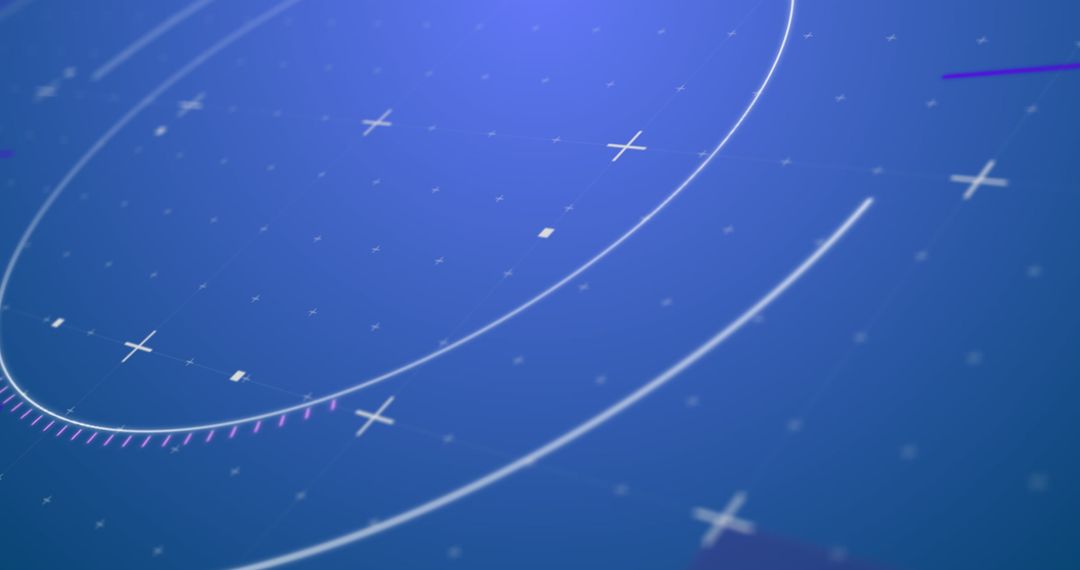 Futuristic Media Interface Against Blue Background