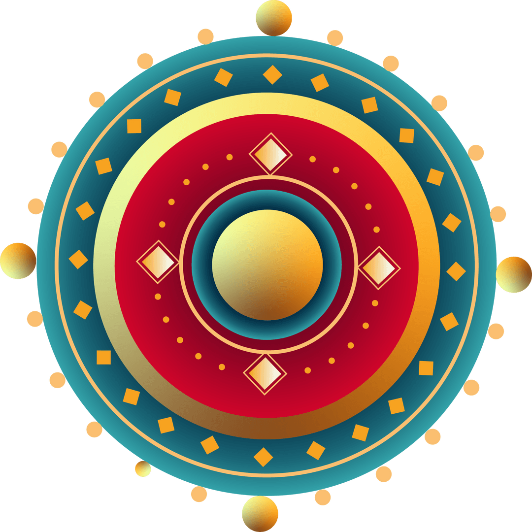 Geometric Luxury Emblem on Transparent Background