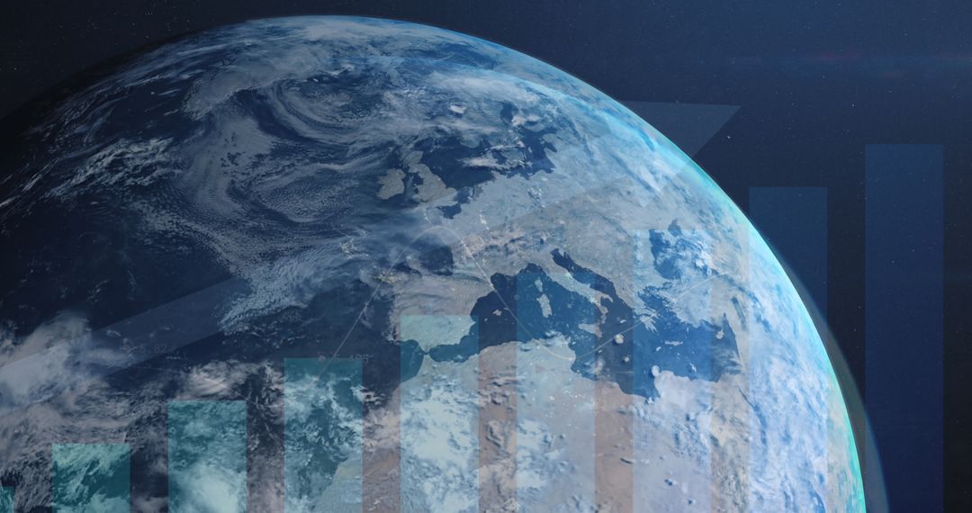 Global Data Analytics Concept on Planet Earth